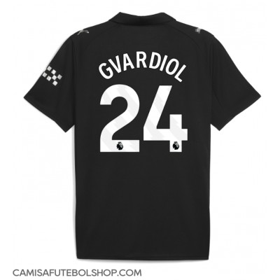 Camisa de time de futebol Manchester City Josko Gvardiol #24 Replicas 2º Equipamento 2025-26 Manga Curta Camisa de time de futebol Manchester City Josko Gvardiol #24 Replicas 2º Equipamento 2025-26 Manga Curta